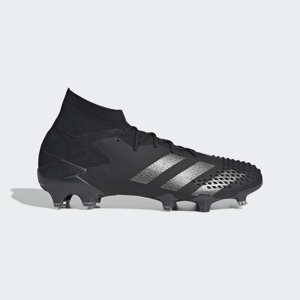 Ghete Fotbal Adidas Predator Mutator 20.1 Firm Ground Barbati Romania - Negrii/Argintii Metal EF1612